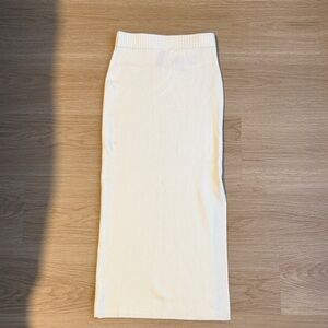 H&M Cream Midi Skirt